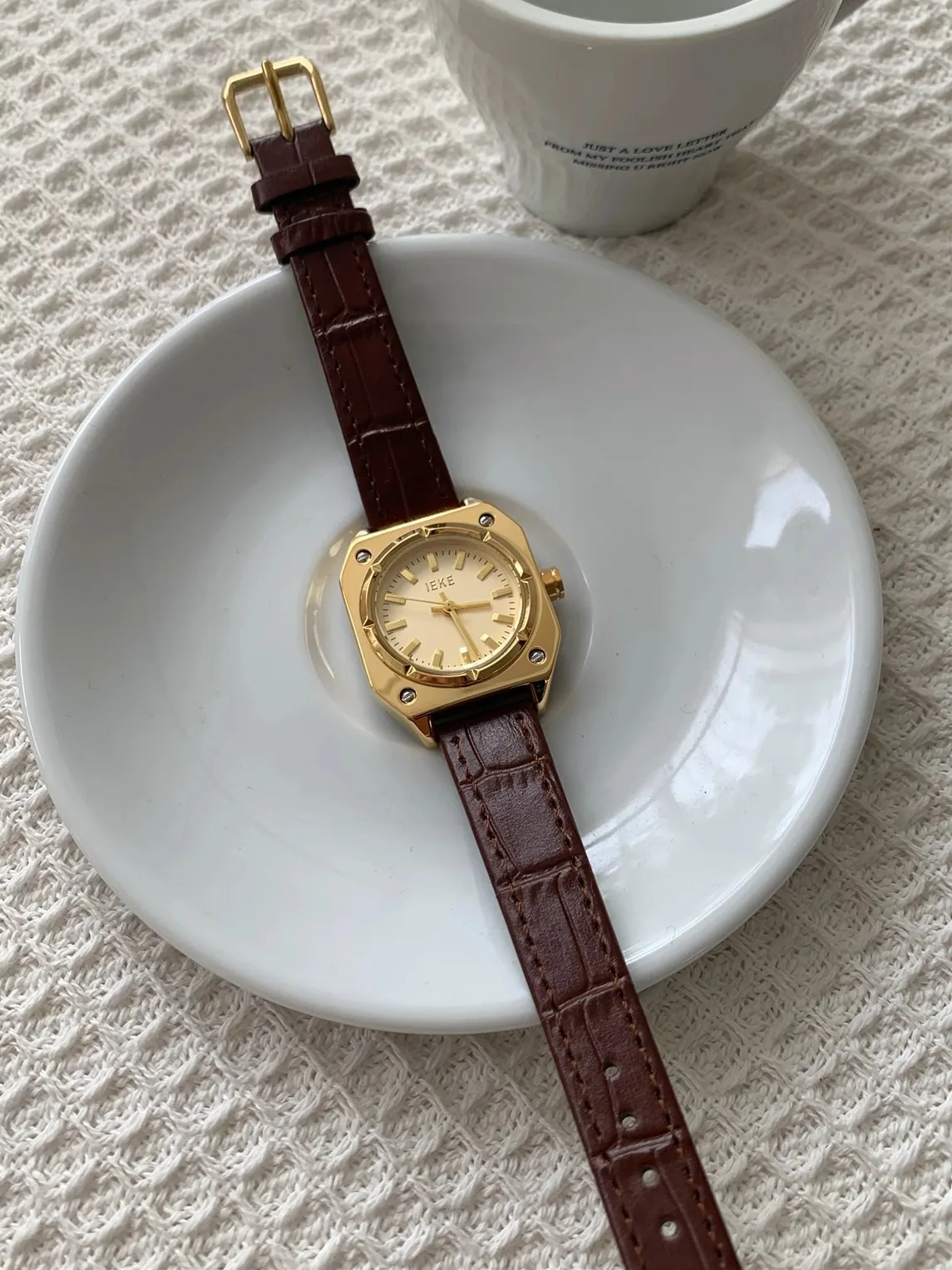 

Korean Style Square Women'S Watch High-End Style Women'S Student Watch With Thin Strap Trendy Quartz Fashion Watch Women'S Gift.