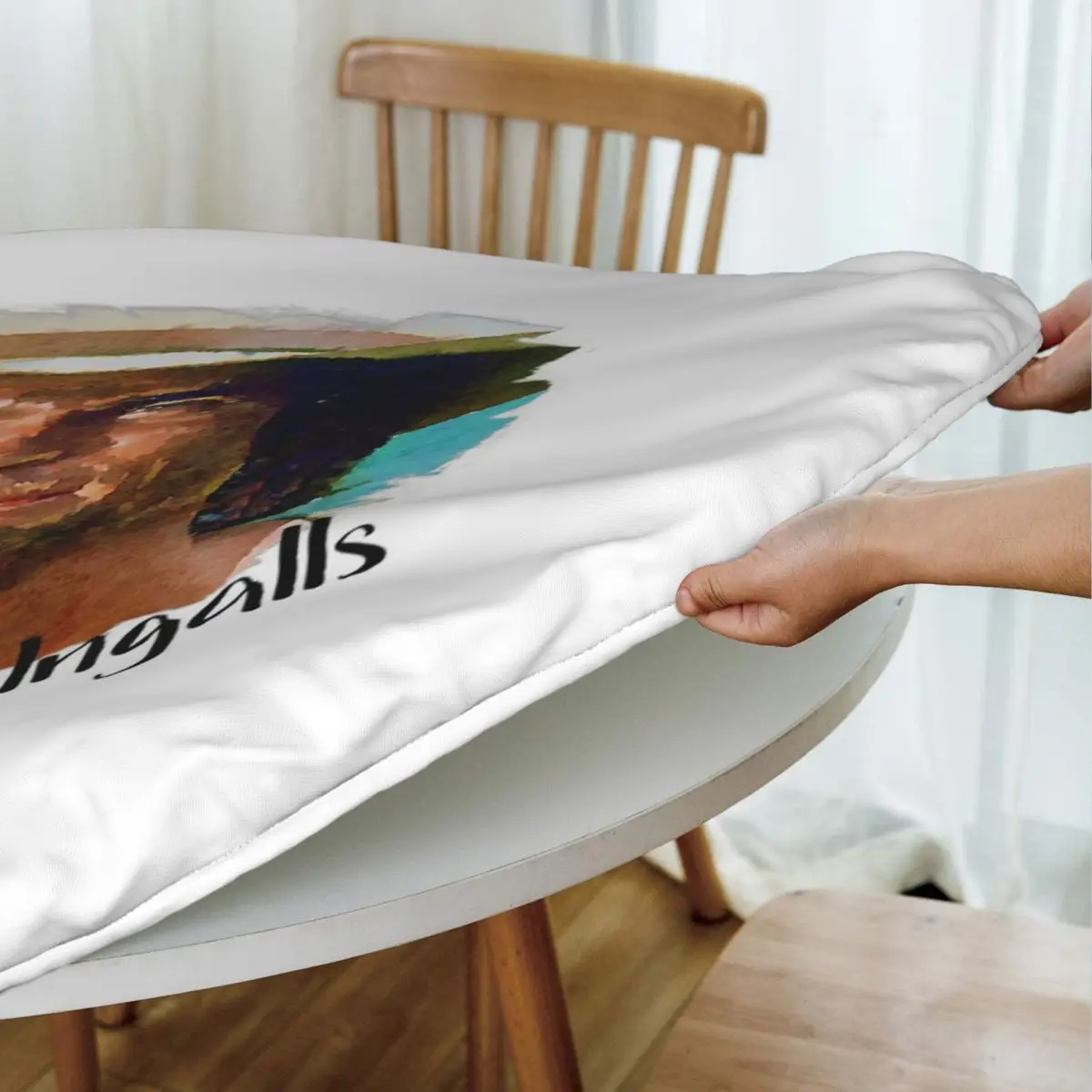 Charles Ingalls Little House On The Prairie Waterproof Round Tablecloth Oilproof Table Cloth Kitchen Events Dining Table Cover