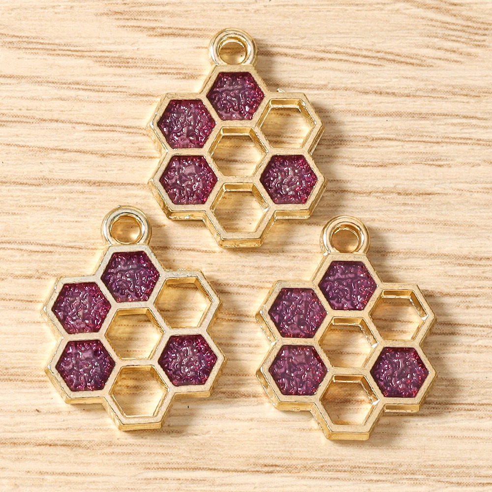 Tusember 20 Stück Bunte 19*15mm Kawaii Emaille Niedliche Honig-Bienen-Anhänger für Ohrringe, Halsketten, Schmuckherstellung, DIY-Zubehör – Detail 5