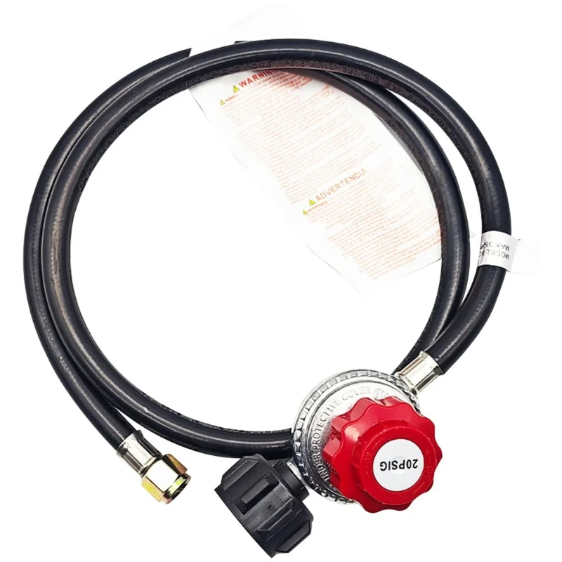 1.5FT High Pressure Propane Regulator with Hose, Adjustable 0-20 PSI, Propane Tank Cylinder Regulator