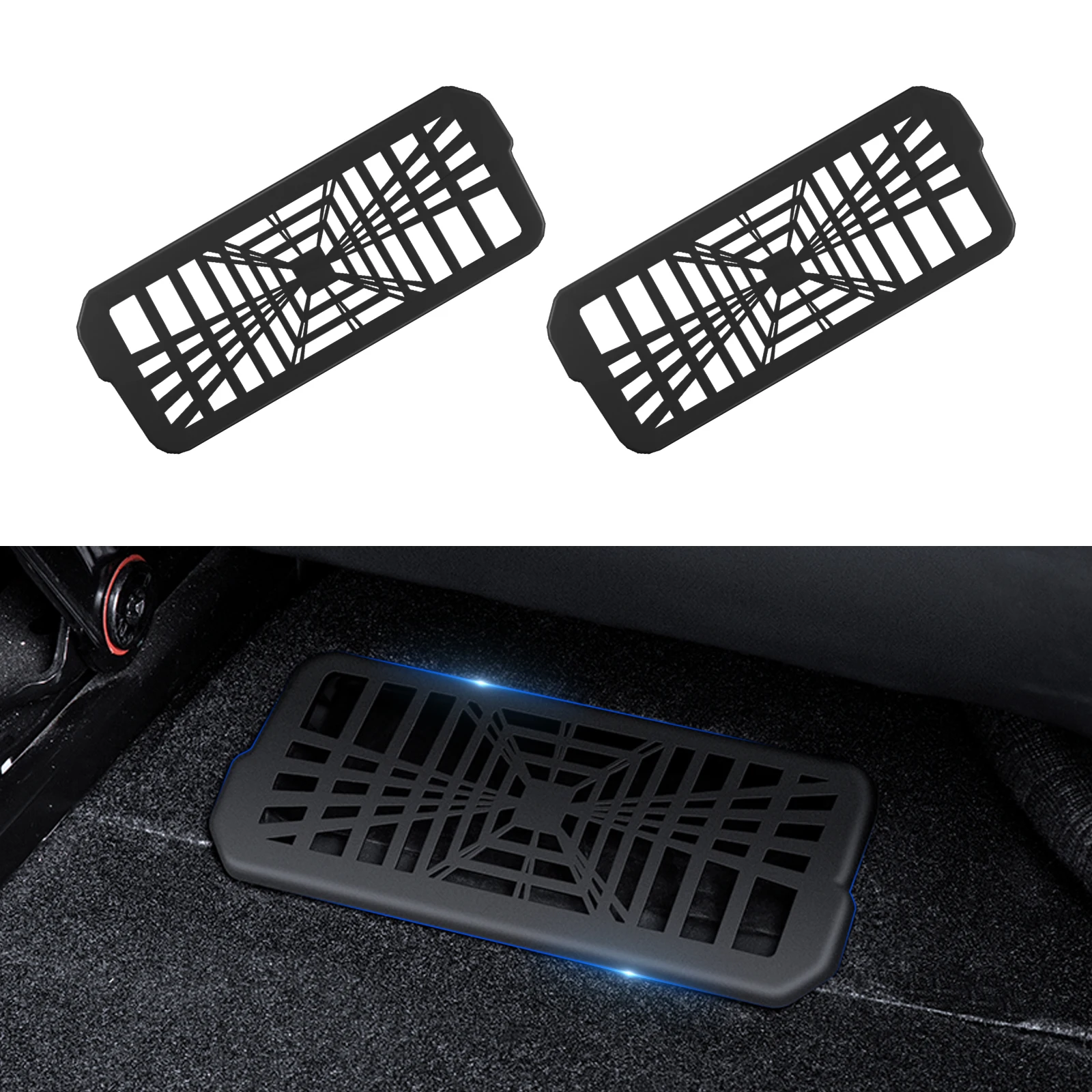 

Backseat Floor Air Vent Cover Air Flow Vent Grille Protection for 2024-2025 Tesla Model 3 Highland Accessories