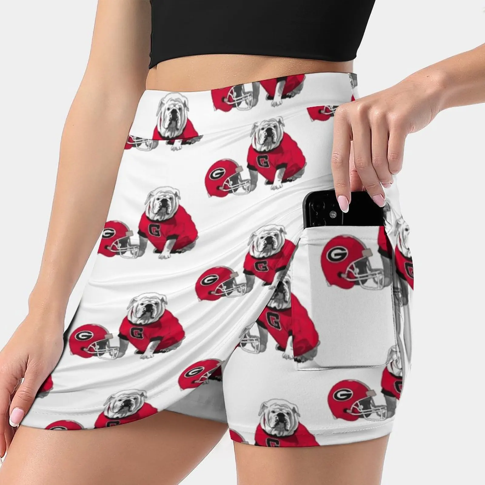 Uga Bulldog With Helmet Skirts Woman Fashion 2022 Pant Skirt Mini Skirts Office Short Skirt Uga Uga Bulldog Bulldog Go Dawgs