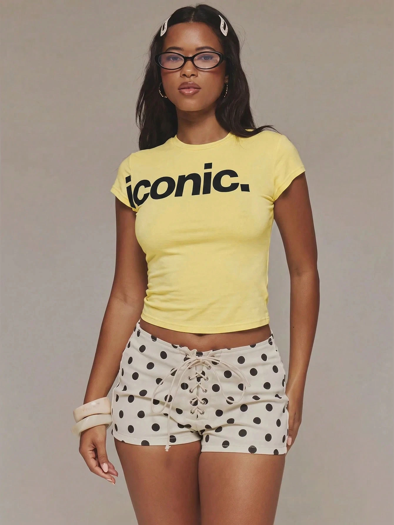 Vintage 90er-Jahre-Stil Kurzarm-Crop-Top für Damen mit Buchstabendruck, Slim Fit, Y2K Casual T-Shirt – Detail 16