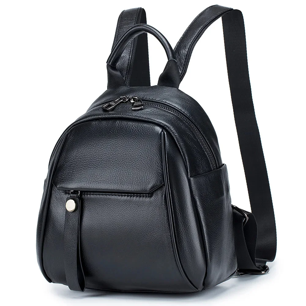 2024 New Female Fashion Trend Simple Senior Sense of Everything Large Capacity Leather Soft Shell Small Backpack