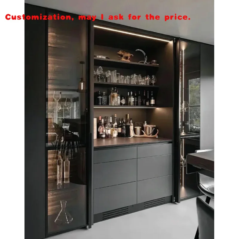 

Изготовленный на заказ. Витрина нестандартного размера. Деревянный винный шкаф. Мебель для ресторана. Современный роскошный шкаф-витрина.