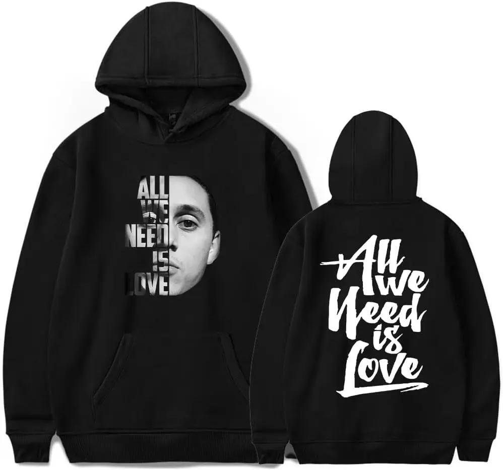 Canserbero Hoodies All We Need Is Love Merch Autumn Winter Women Men Pullover Hooded Tops Fashion Casual Rapper Sweatshirts