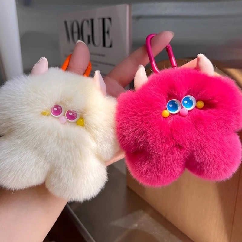 1PC Cute Kawaii Trendy Plush Doll Pendant For Women Girls Fashion Car Keychain Creative Backpack Decoration Accessories Gifts