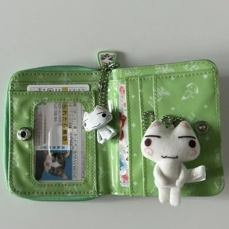 IT Cat Wallet Y2K New Cartoon Change Kawaii Fun Wallet Short Zipper Card Bag Student Ins Large Capacity Pendant Storage Bag New