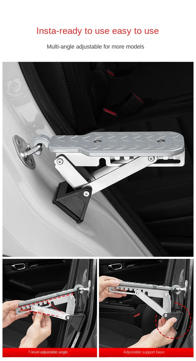 Autopedal, universelle Fahrzeugmontage, mit maximaler Funktionen für Geländefahrzeuge, Gepäckträger, Hilfsleiter, Kletterer für den Türeingang – Detail 5