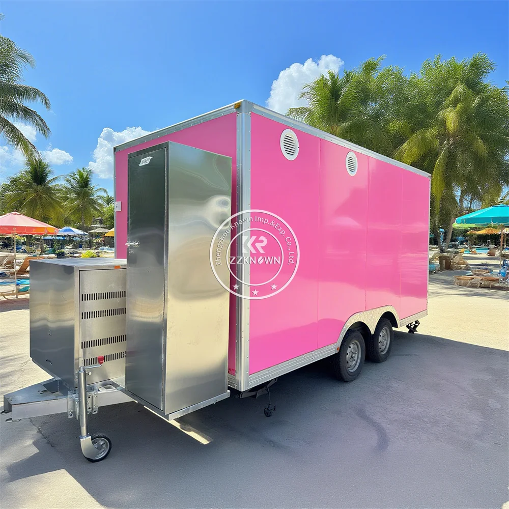 

Concession Hot Dog Ice Cream Cart Customized Food Trailer Fully Equipped Mobile Catering Food Truck For Restaurant