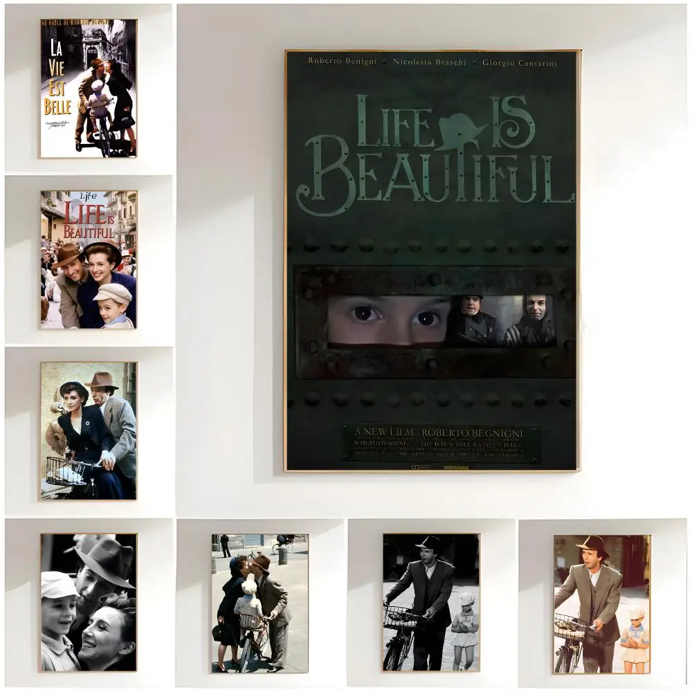 emotional drama l-life is beautiful Poster Classic Wall Art  Home Decor  Peel and Stick Unframed