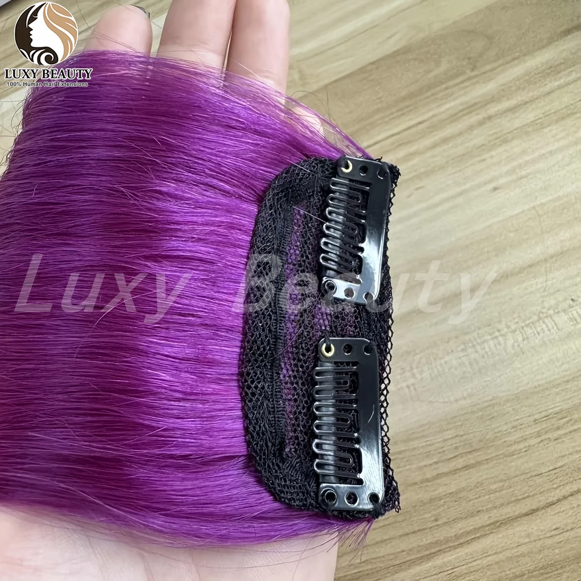 Short Straight Colored Clip In Hair Extensions Purple Pink Blue Green Short Hairpieces For Women One Piece Mini Clip Ins Party