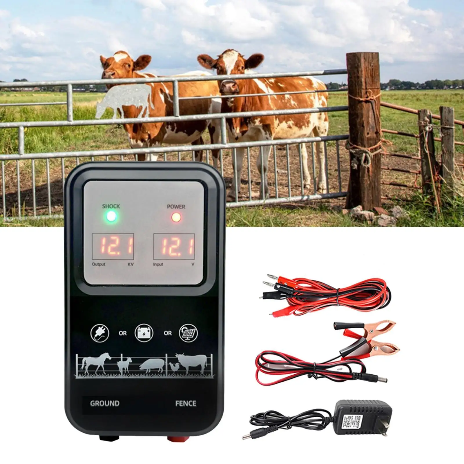 

Electric Fence Charger Accessories for Livestock Wildlife Preventions Garden