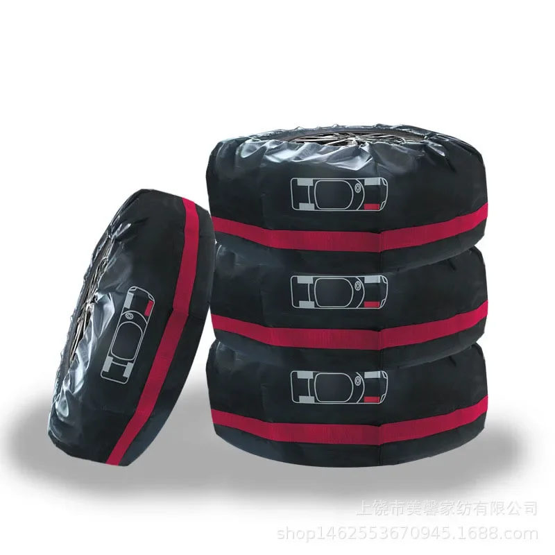 1/4Pcs Car Spare Tire Covers Case Tires Storage Bags Auto Wheel Tires Storage Bags Vehicle Tyre Waterproof Dustproof Protector