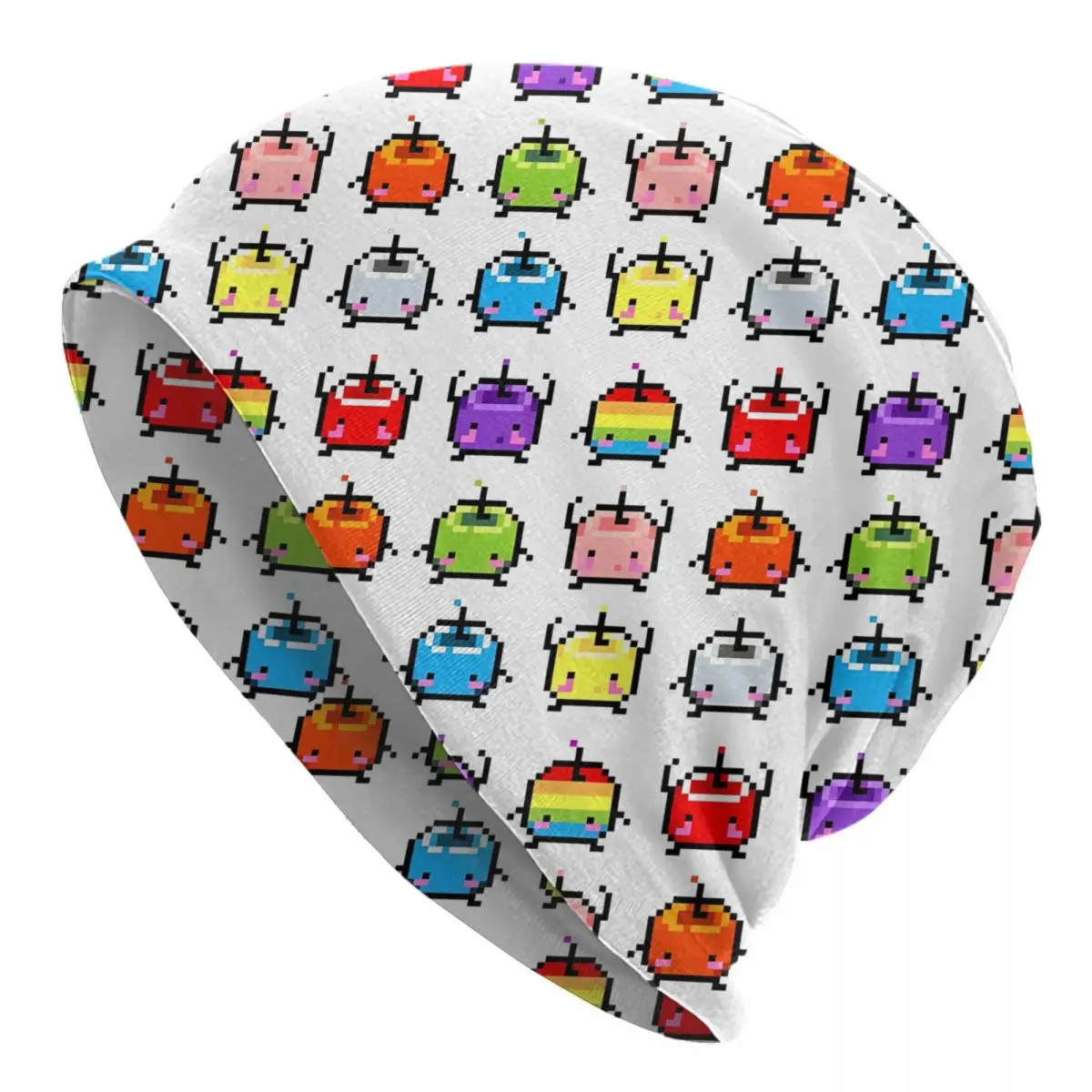 Stardew Valley باستيل Junimos اللون بونيه القبعات الهيب هوب في الهواء الطلق آر بي جي لعبة Skullies قبعة حريمي للجنسين قبعة دافئة ذات الاستخدام المزدوج #1