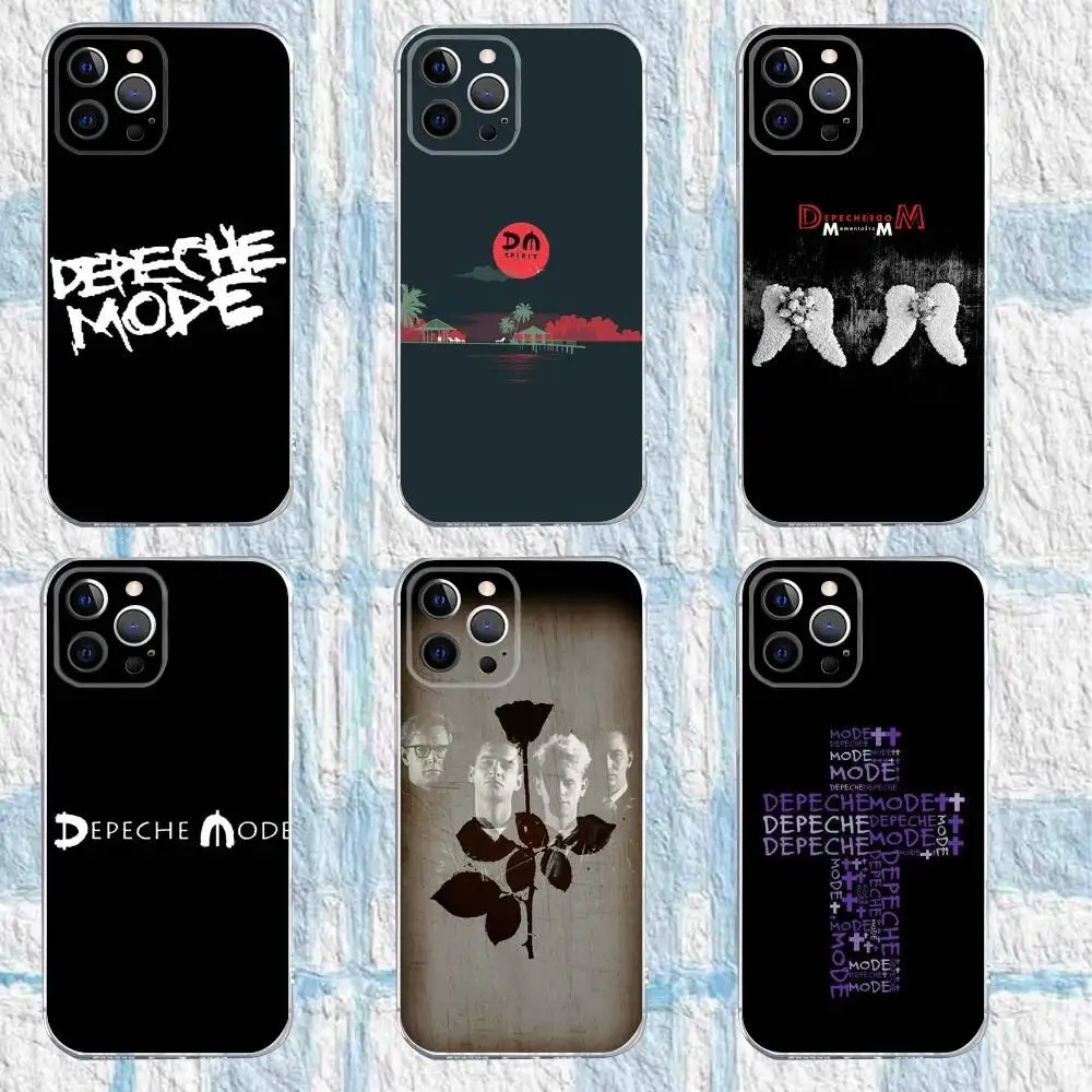 

D-Depeches M-Modes Phone Case For iPhone 16,15,14,13,12,11 Pro,Max,Plus,X,XS,XR,SE,Mini Transparent Silicone Soft