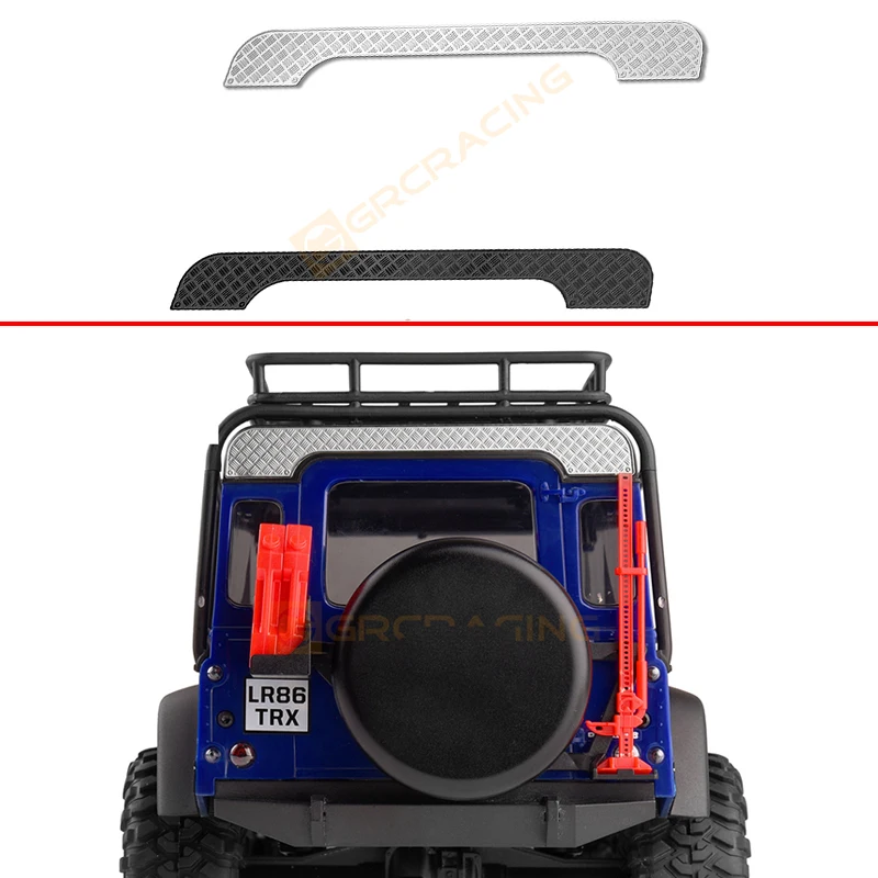 Anti-slip Stainless Steel Decorative Piece on Top of Tailgate for 1/18 RC Crawler Car Traxxas TRX4-M Defender DIY Upgrade Parts