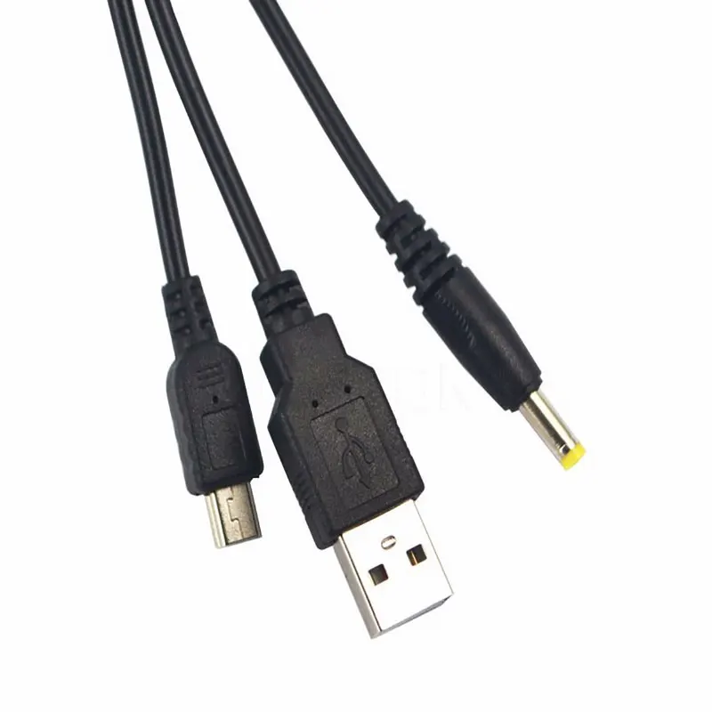 1pc Newest 2 in 1 USB Data Cable Charger Charging Cable Cord For PSP 2000 3000 Gaming Accessories