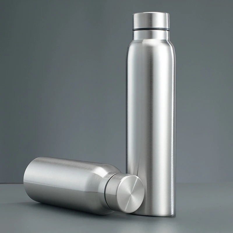 Stainless Steel Water Bottle 1000ml Single-layer Large Capacity Outdoor Portable Camping Sports Kettle Water Cup Water Bottle