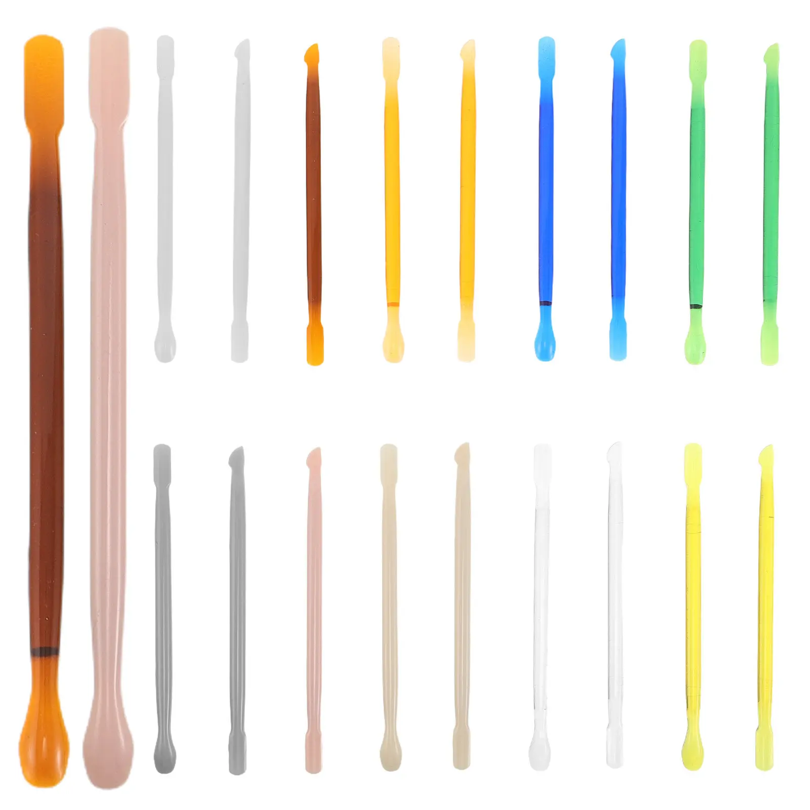 

20 шт. инструментов для маникюра: двусторонние одноразовые палочки-пушеры для кутикулы для удаления омертвевшей кожи, профессиональная рутина в нейл-арте