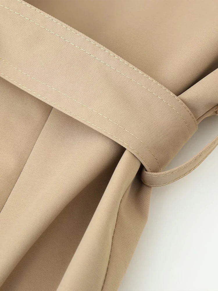 الخريف الأوروبية والأمريكية الجديدة للمرأة فضفاضة مزاجه عارضة بسيطة طية صدر السترة طويلة الأكمام مع سترة واقية حزام