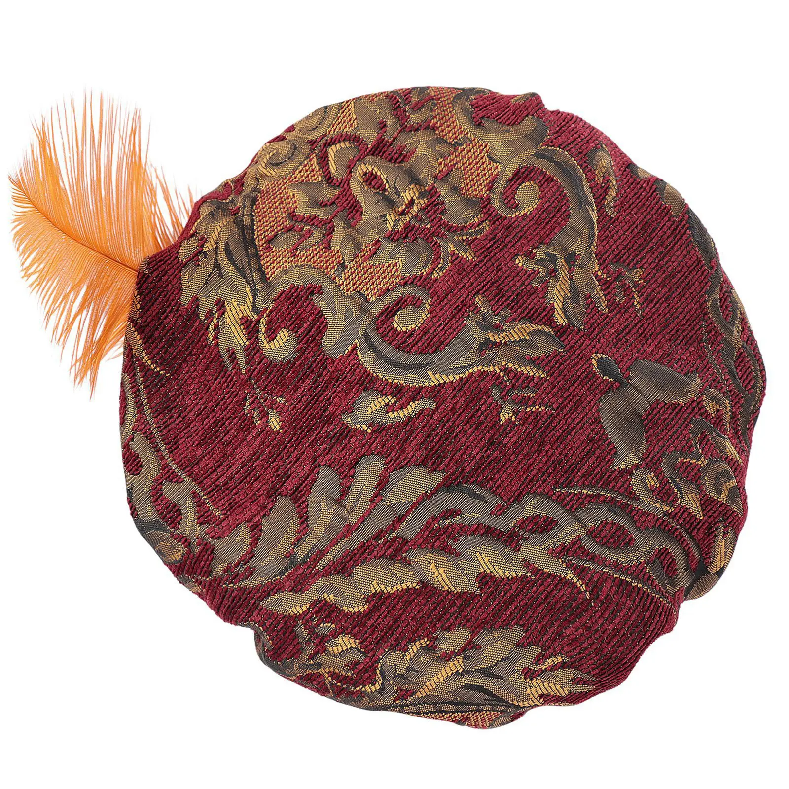1Pc Middeleeuwse 15e Eeuw Renaissance Gevederde Baret Floppy Hoed Delicate Carnaval Cosplay Kostuum Accessoires voor Vrouwen Mannen