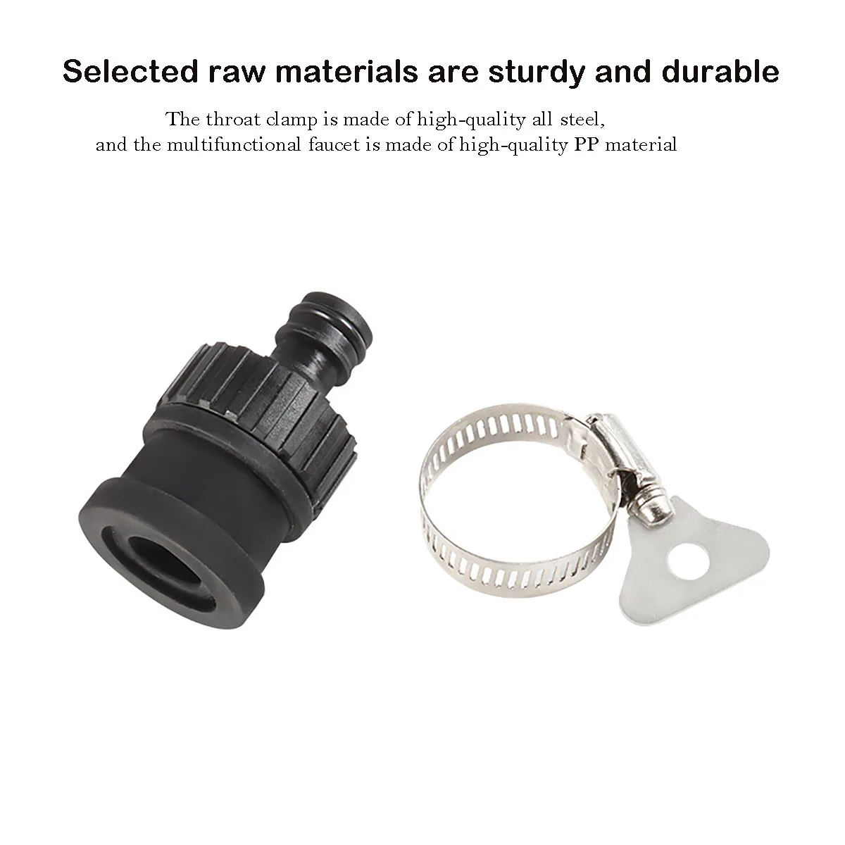 2pcs Durable Universal Water Faucet Adapter Plastic Hose Fitting Quick Connect Fitting Tap for Car Washing Garden Irrigation