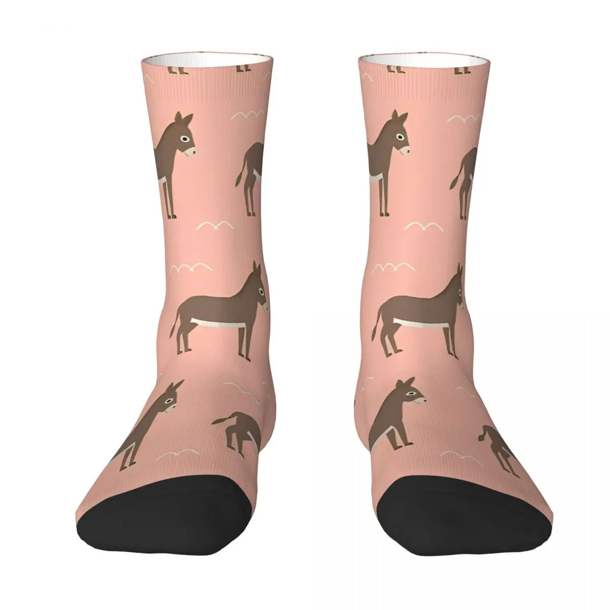 Winter Warm Crazy Design Men's Women's Donkeys All Around Socks Graphic Design Pattern Vector Non-slip Basketball Socks