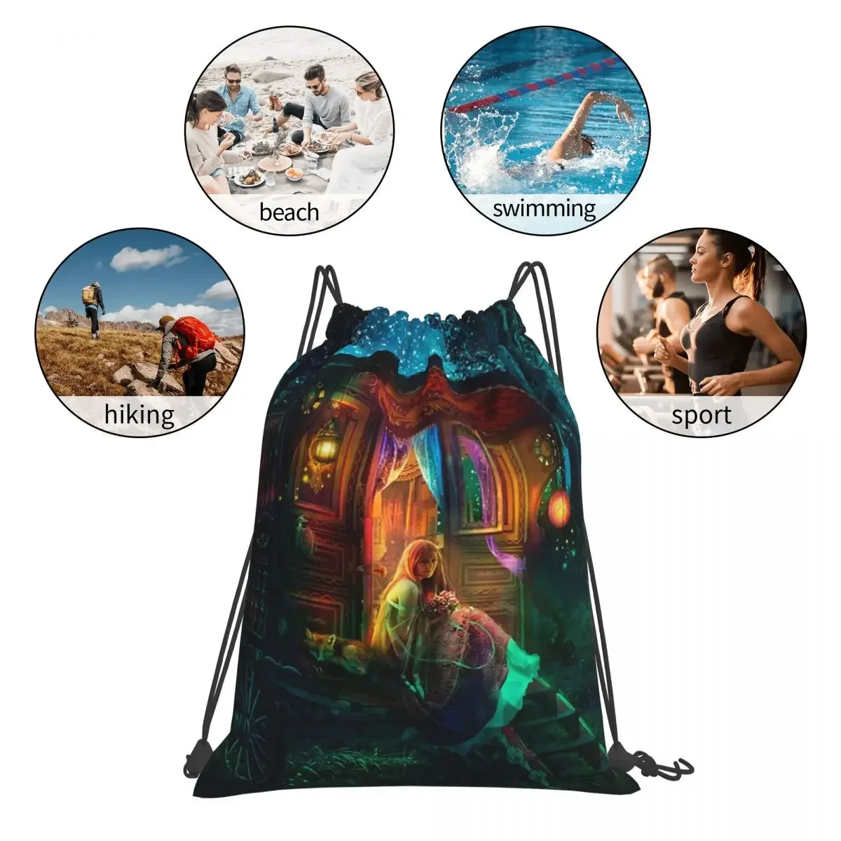 حقائب ظهر الغجر اليراع المحمولة برباط، حزمة برباط، حقيبة أشتات للجيب، حقائب كتب للطلاب والرجل والمرأة