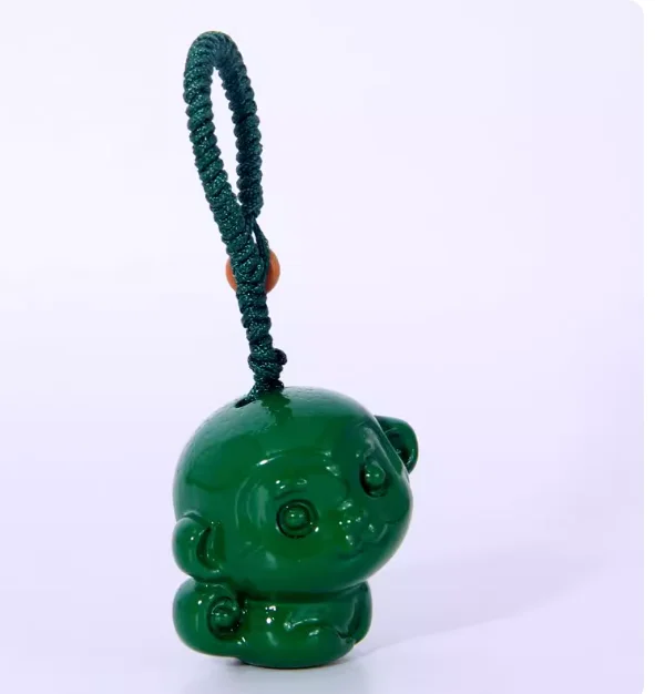 

Wooden carving green sandalwood small monkey pendant