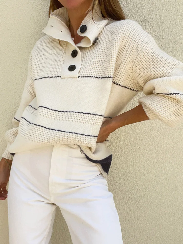 Women Loungewear Fashion Patchwork Sweaters Autumn Winter Long Sleeve Turtleneck Loose Ladies Pullovers Streetwear Dropshipping