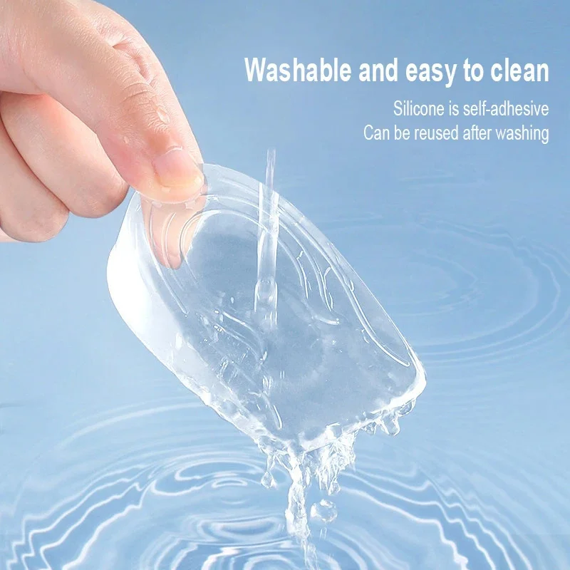 نعل داخلي لزيادة الارتفاع من جل السيليكون، حشوات رفع الكعب، واقي للعناية بالقدم، وسادة مرنة لدعم قوس القدم للجنسين