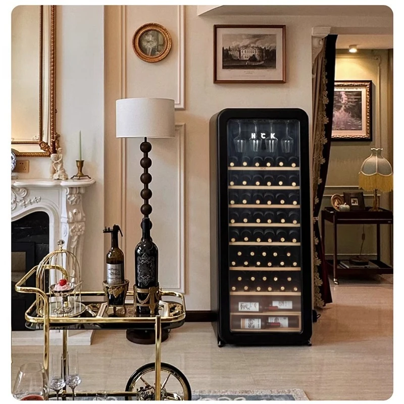 

Red wine cigar cabinet, constant temperature and humidity household embedded living room ultra-thin refrigerated ice bar