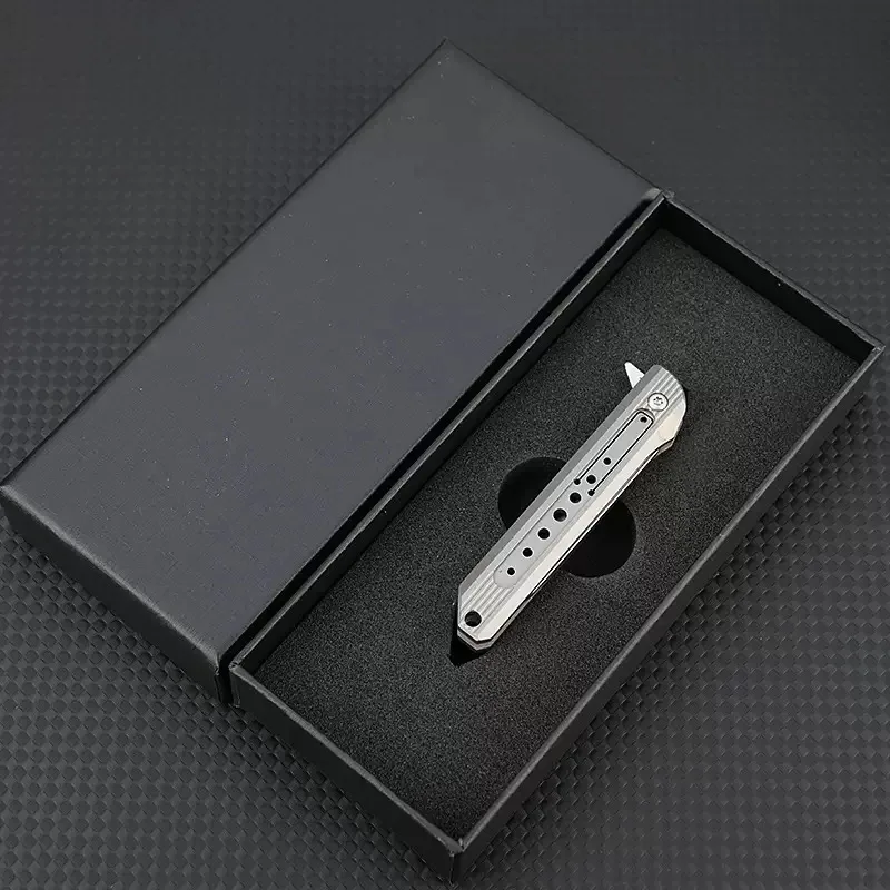 

Мини-стойкий складной нож из титанового сплава D2, портативный брелок для разборки, экспресс- распаковка, фруктовый нож для самообороны