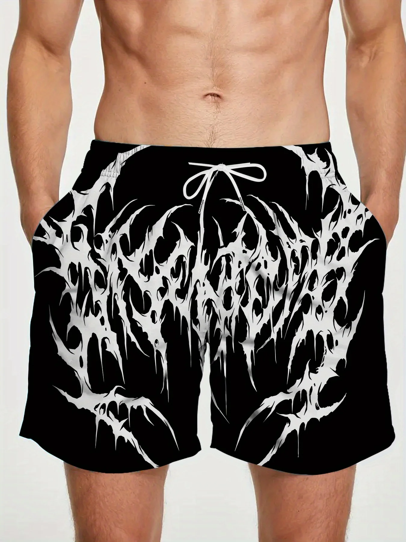 

2025 летние новые мужские шорты, дышащие легкие повседневные уличные мужские брюки с 3D принтом для катания на роликовых коньках