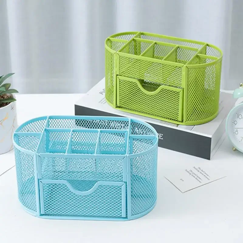 

Mesh Pen Organizer Storage Box Desktop Organizer Pencil Holder Home Supply Storage Box Metal Desk Stationary Organizer