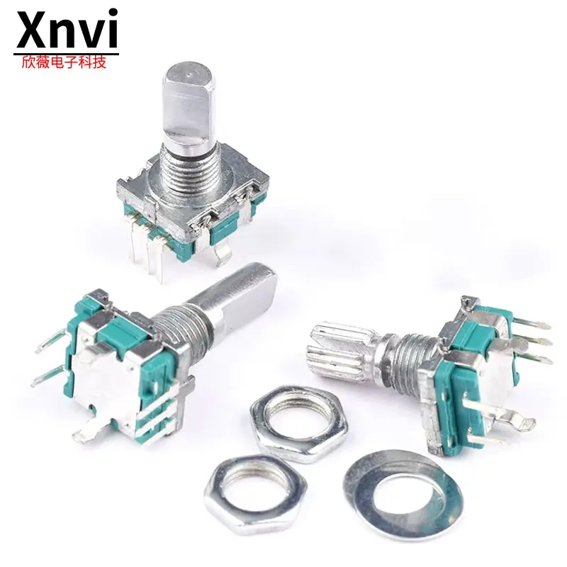 

1PCS 15mm Original Rotary encoder,code switch EC11 digital potentiometer,with switch,5Pin, handle length 20mm