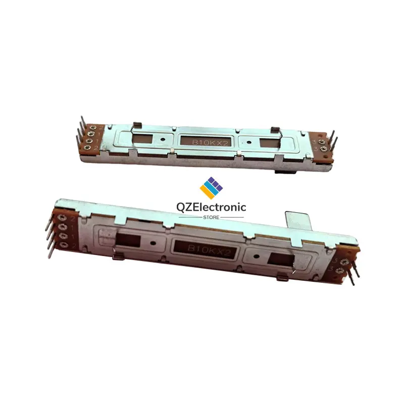 2 peças sc609g misturador fader b10k a10k canal duplo 88mm potenciômetro deslizante b10kx2 comprimento 8.8cm viagem 60mm alça de 6 pinos 8mm 15mm