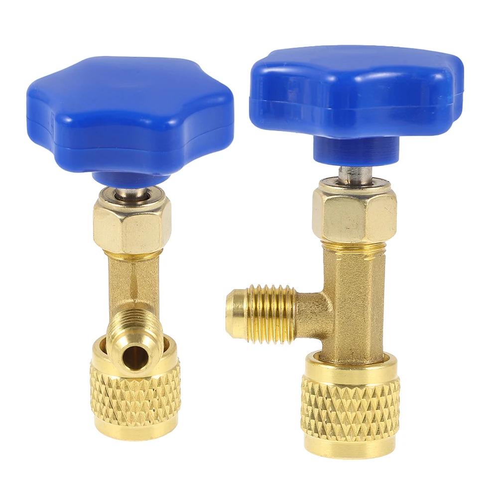 

2Pcs Refrigerant Bottle Opener Safety Valve Universal Charging Tool for Automotive Air Conditioning System