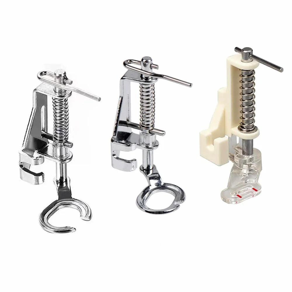 3 unids/set libre de movimiento acolchado bordado zurcir prensatelas para Singer Brother hogar vástago bajo máquinas de coser Accesorios