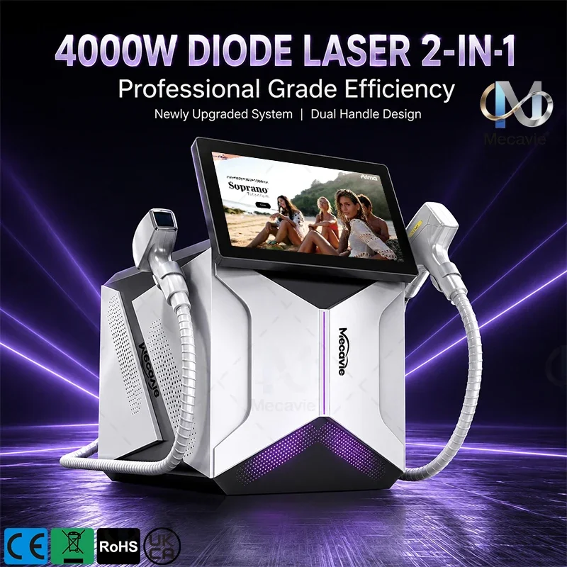 

2IN1 Ice Titanium 808nm Diode Laser Machine Hair Removal & Pico Tattoo Removal For All Skin Types New Taiwanese Beauty Tools