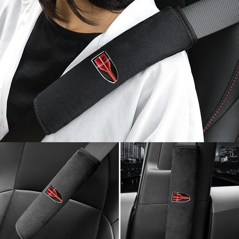 

2 Pcs Soft and Comfortable Car Seat Belt Cushions Car Shoulder Pad Seat Belt For Hongqi HS5 HS7 H7 H5 EQM5 E-QH5 E-HS9 E-HS3 HQ9