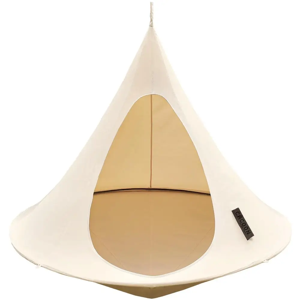 

All Weather Polyester and Cotton Double Hammock Cacoon, Natural White