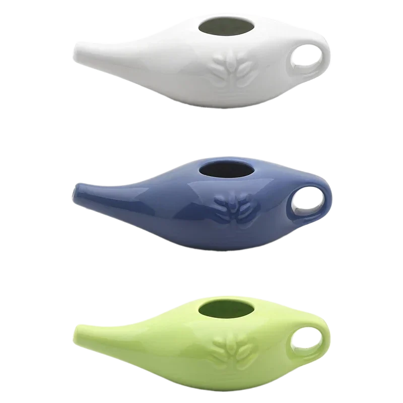 Allergy Nose Cleaning Equipment Portable Pot Neti Nose Wash Ceramic Neti Pot Nose Washing Kit For Outdoor Hiking Sinus Rhinitis