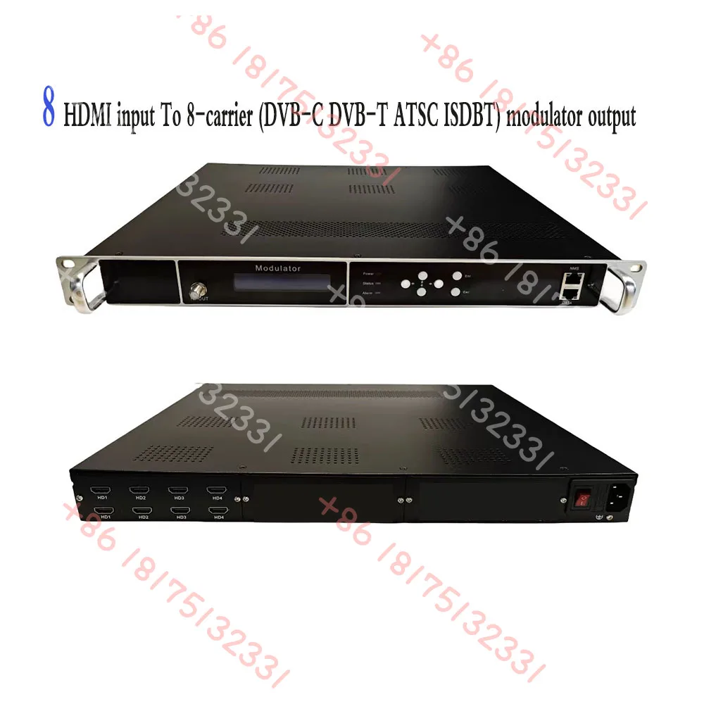 Neues Produkt zum Rundfunk von TV-Geräten R FModulator 8HD zu R F DVB-C DVB-T ATSC ISDBT H264 Encoder-Modulator