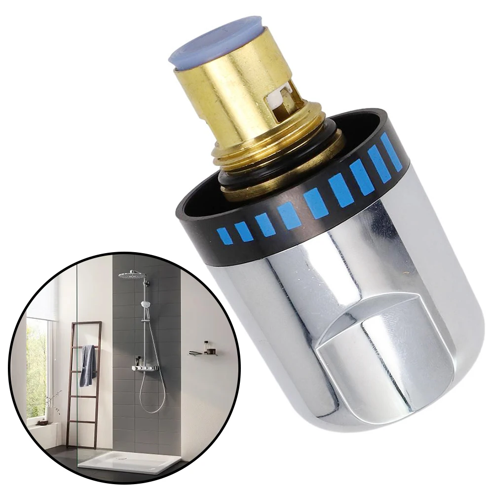 Flow Cartridge Valve and Head Assembly for T Bar Shower Thermostatic Mixer Taps Compatible with Standard Bath Shower Systems