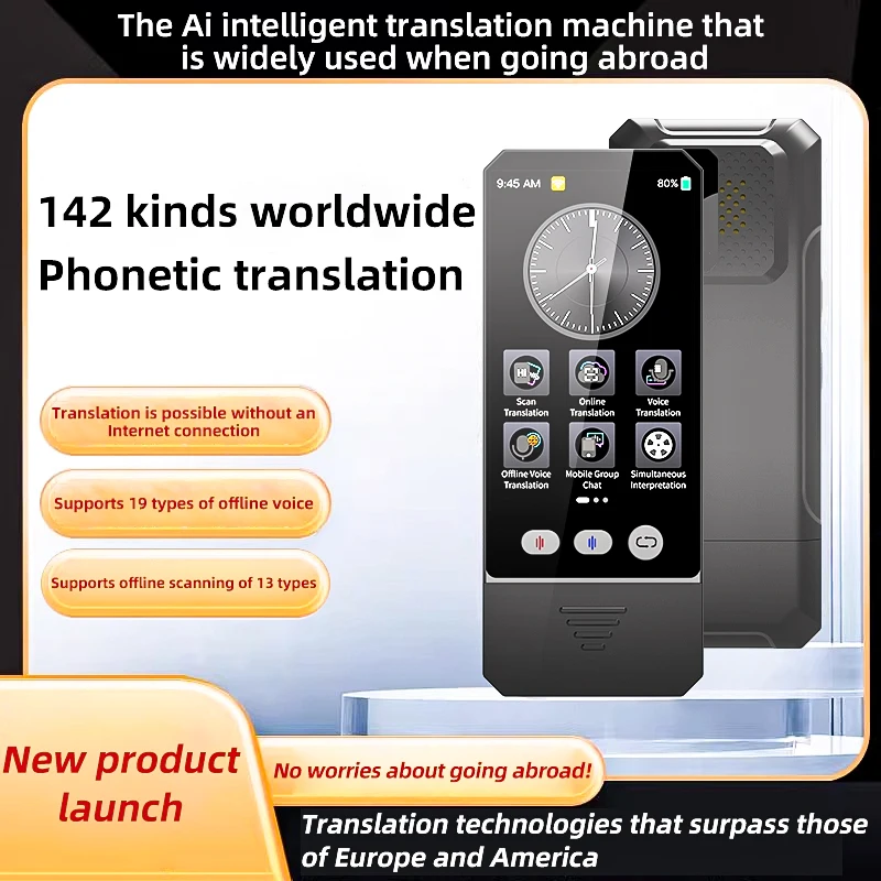 S700 AI Smart Voice Translator 18 Offline Languages 142 Online Android Photo Translation Business Travel Foreign Touch Screen