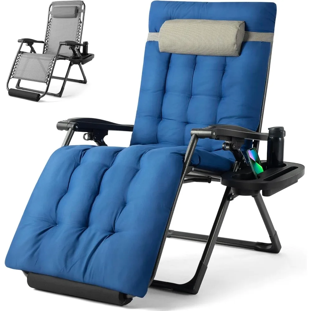 

Gravity Chair, Oversize XL Outdoor Anti Gravity Chairs, Lawn Chaise, Patio Lounge Folding Adjustable Recliner with Detachable