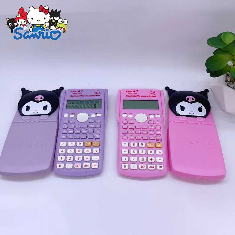 

New Kawaii Kuromi Anime Solar Calculator Cute Kuromi Kitty Portable Calculator Creative Stationery Originality Children Gifts