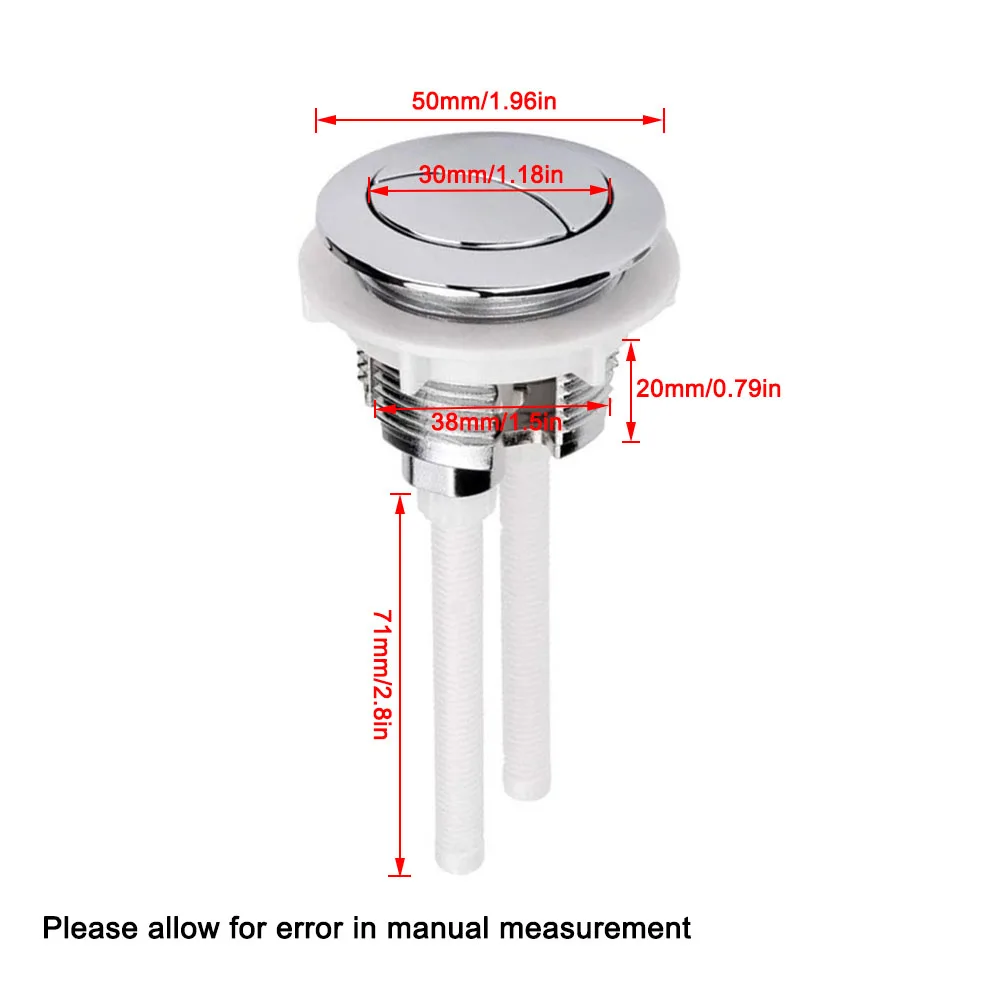 Bathroom Toilet Push Button ABS Toilet Push Button Dual Flush 38mm Universal WC Dual Push Flush Button Bathroom Accessory